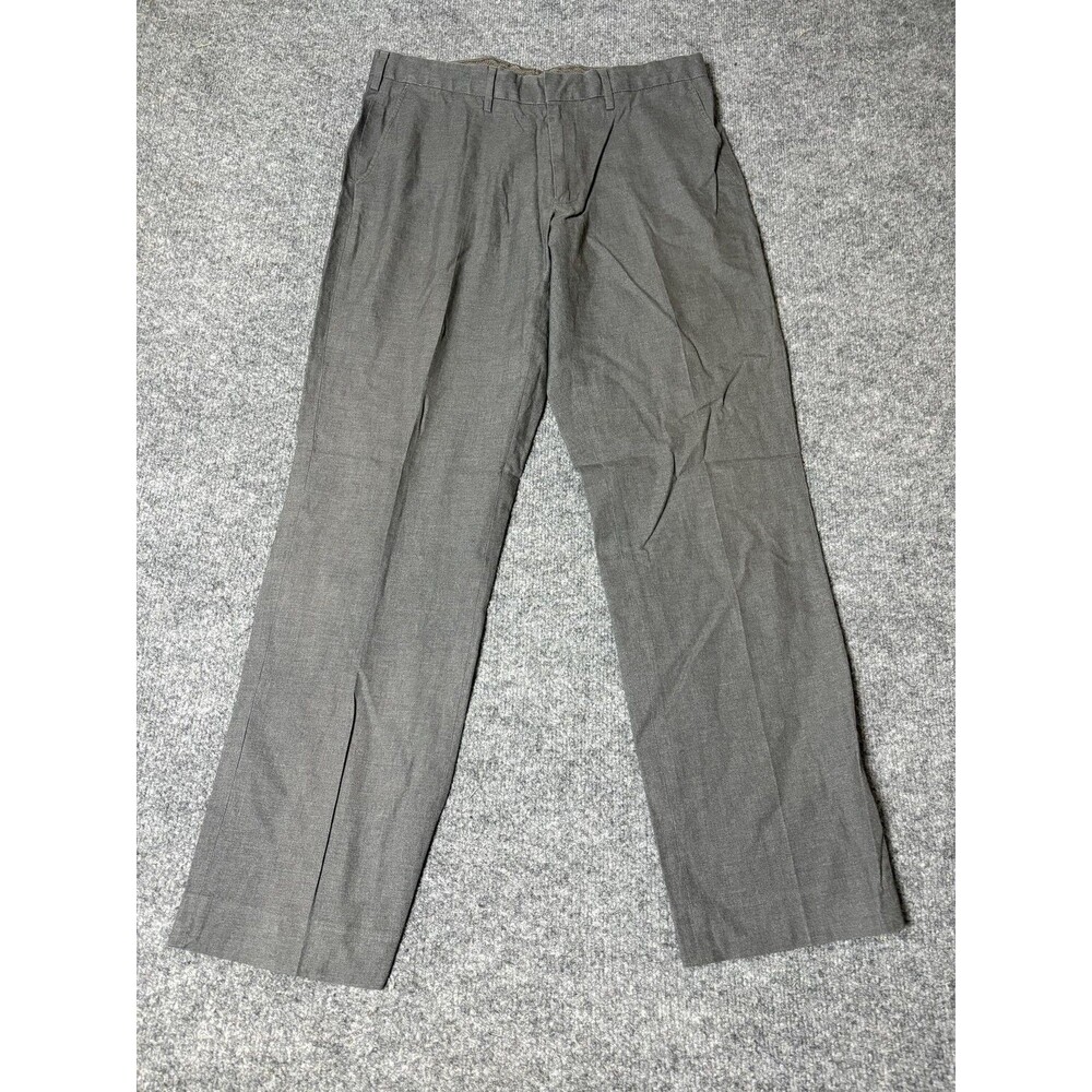 J.CREW Dress Pants Mens 32x32 Gray Bowery Classic Fit Cotton Work Office